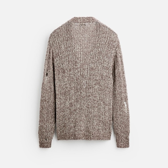 ZARA RIPPED EFFECT CARDIGAN - Picture 7 of 8